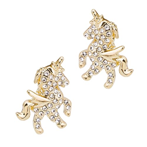 TINEASUR Silber Einhorn Ohrstecker Damen Zirkonia Besetzt Ohrhänger Stilvoller Schmuck für Frauen und Mädchen Party Accessoire Goldenes Design TINEASUR Silber Einhorn Ohrstecker Damen Zirkonia Besetzt Ohrhänger Stilvoller Schmuck für Frauen und Mädchen Party Accessoire Goldenes Design von TINEASUR
