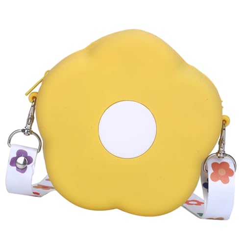 TINEASUR Silicone Pouch Purse Für Mädchen Blütenförmige Umhängetasche Mit Verstellbarem Schultergurt Und Praktischem Münzfach Für Erwachsene von TINEASUR
