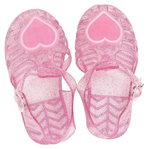 TINEASUR Sommer Sandalen Rote Geschlossene Zehen Jelly Hausschuhe Leicht Atmungsaktiv Praktisch Für Alltag Und Strand von TINEASUR