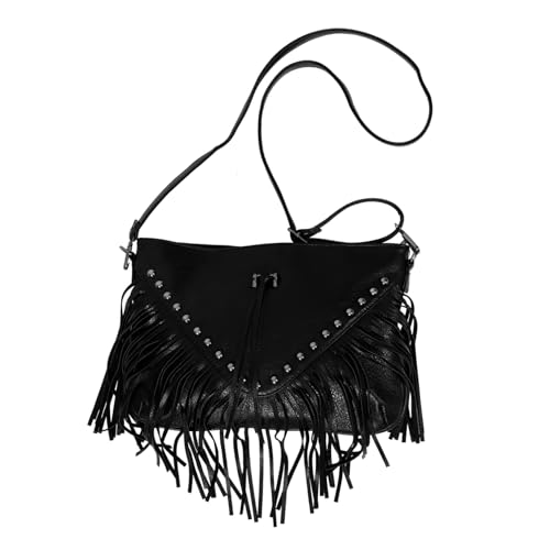 TINEASUR Große Kapazität Umhängetasche Für Damen Modische Schultertasche Aus Kunstleder Mit Fransen Und Nieten Ideal Für Freizeit Shopping Und Alltag TINEASUR Große Kapazität Umhängetasche Für Damen Modische Schultertasche Aus Kunstleder Mit Fransen Und Nieten Ideal Für Freizeit Shopping Und Alltag von TINEASUR