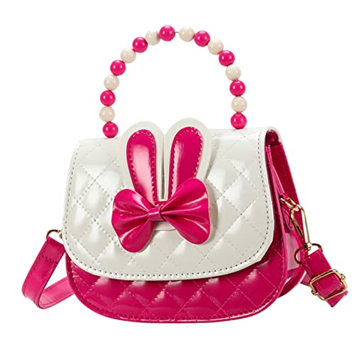 TINEASUR Kleine Mädchen Umhängetasche Mit Niedlichem Hasendesign Und Schleife Abnehmbarer Schultergurt Bequeme Tragbarkeit Für Alltag Und Ausflüge von TINEASUR