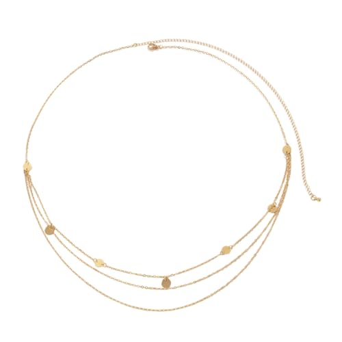 TINEASUR Verstellbare Goldene Bauchkette Damen Körperkette aus Metall Taillenkette für Sommer Strand Schmuck Bikini Körperkette Eleganter Körperschmuck für Frauen von TINEASUR