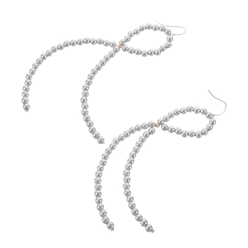 TINEASUR Schleifenohrringe Aus Silber Lange Vintage-ohrringe Mit Schleifendetail Statement-ohrhänger Für Damen Geeignet Für Hochzeiten Abschlussbälle Und Feiertage von TINEASUR