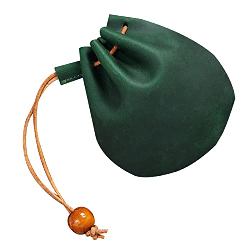TINEASUR Mini Leder Aufbewahrungstasche Vintage Münzbörse Multifunktionale Schlüssel Und Geldbörse Grün Für Alltag Schule Shopping Arbeit Und Reisen Leicht Und Langlebig Stilvolles von TINEASUR