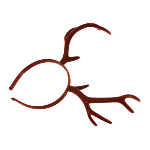 TINEASUR Weihnachtliches Hirschgeweih Haarband Damen Kopfband Leicht und Flexibel Braunes Xmas Accessoire für Partys und Festlichkeiten Bequem Passend für Verschiedene Kopfgrößen von TINEASUR