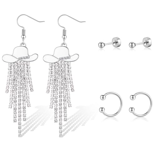 TINGN Cowgirl Ohrringe Retro Western Cowboystiefel Ohrringes Rodeo Country Stiefel Ohrringe Vintage Cowboy Boot Hängeohrringe Tropfen Ohrringes für Frauen und Mädchen von TINGN