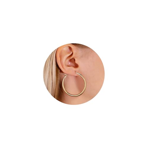 TINGN Creolen Ohrring Damen Gold - Chunky Hoop Earrings Ohrringe Hypoallergene Creolen Ohrstecker Frauen Gold Goldene Ohrringe Damen Gold Modeschmuck Personalisierte Geschenke Frauen Freundin Mutter von TINGN