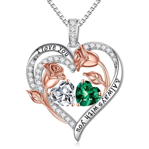 TINGN Geschenke für Frauen - Jahrestag, Hochzeitstag, Freundin Geburtstag, Muttertag - April Halskette Silber 925 Schmuck TINGN Geschenke für Frauen - Jahrestag, Hochzeitstag, Freundin Geburtstag, Muttertag - April Halskette Silber 925 Schmuck von TINGN
