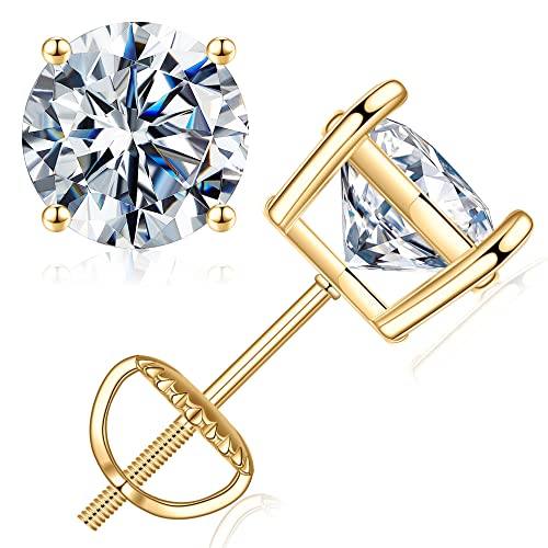 TINGN Geschenke für Frauen Ohrringe Gold - Silber Ohrringe Damen 925 Moissanite Diamant Ohrstecker Gold Medizinische Ohrstecker Modeschmuck Valentinstag Muttertag Geburtstag Geschenke Frauen Mädchen von TINGN