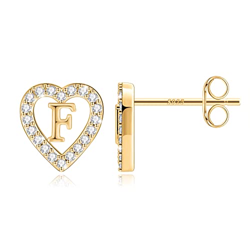 TINGN Gold Ohrstecker Ohrringe Mädchen - Buchstaben Ohrringe Mädchen Geschenke für Mädchen Ohrstecker Ohrringe für Mädchen Goldene Ohrringe Damen Stecker Buchstaben Ohrringe Teenager Mädchen Geschenke von TINGN