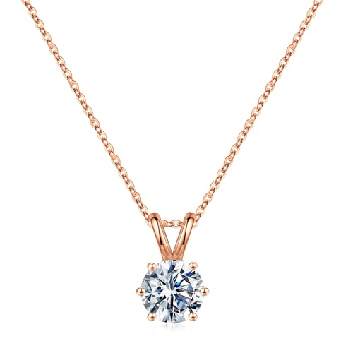 TINGN Halskette Damen Kette Silber 925, Silber Kette für Frauen Kette Rosegold Damen Halskette mit Anhänger für Damen Schmuck Kette Rosegold Damen Geschenke für Mutter Frauen Freundin Mädchen von TINGN