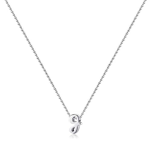 TINGN Halskette Damen Silber 925 Kette mit Buchstaben, Zierliche Hypoallergene Initialen Halskette Damen Buchstaben Kette Initialen Anhänger S925 Sterling Silber Kette für Damen Mädchen Geschenke (G) von TINGN