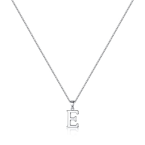 TINGN Halskette Kette Damen Silber 925, Silberkettekette Damen Initialen Halskette Damen Kette mit Buchstaben E Buchstaben Kette Damen Mädchen Schmuck Geburtstagsgeschenke für Frauen Freundin Mama von TINGN