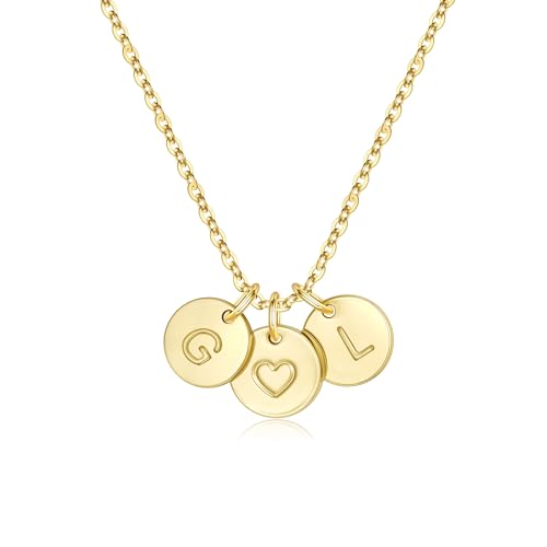 TINGN Geschenke für Frauen Mädchen - Gold Kette Herz Kette mit Buchstaben L G Herzkette Personalisierte Geschenke für Frauen Teenager Mädchen Beste Freundin Geschenk Schwester Geschenk Goldkette Damen von TINGN