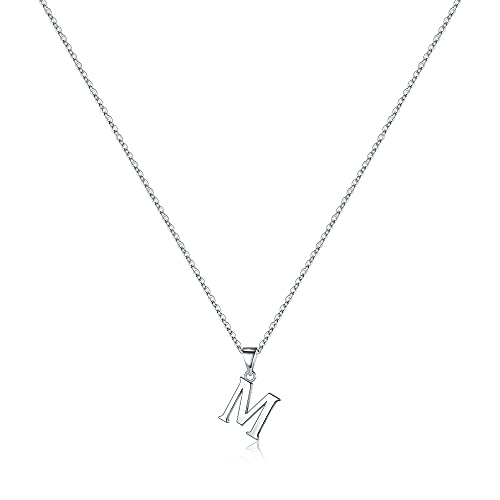 TINGN Muttertagsgeschenke für Mama, Halskette Damen Silber 925 Initialen Kette mit Buchstaben M Initialen Anhänger S925 Sterling Silberkette Damen Schmuck Geburtstagsgeschenk für Frauen Mama Freundin von TINGN