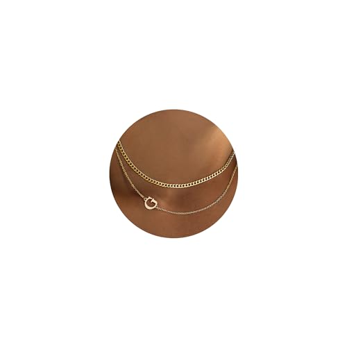 TINGN Layered Kette mit Buchstaben für Frauen Mädchen - 18K Gold Vergoldet Buchstabenkette Halskette Ketten Modeschmuck Geschenke für Frauen Teenager Mädchen von TINGN