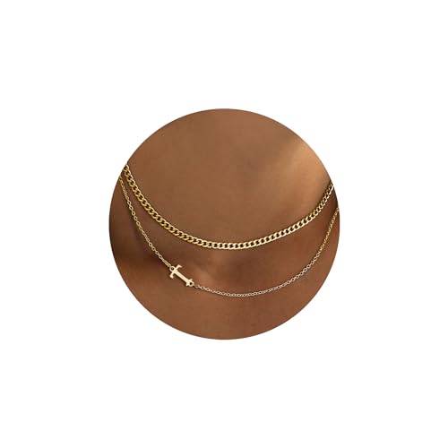 TINGN Layered Kette mit Buchstaben für Frauen Mädchen - 18K Gold Vergoldet Buchstabenkette Halskette Ketten Modeschmuck Geschenke für Frauen Teenager Mädchen von TINGN