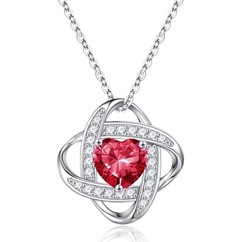 TINGN Muttertags Geschenke für Frauen Sie - Geburtsstein Halskette Damen Silber 925 Kette Schmuck Juli Rubin Valentinstag Weihnachten Jahrestag Geburtstag Geschenke für Sie Mutter Ehefrau TINGN Muttertags Geschenke für Frauen Sie - Geburtsstein Halskette Damen Silber 925 Kette Schmuck Juli Rubin Valentinstag Weihnachten Jahrestag Geburtstag Geschenke für Sie Mutter Ehefrau von TINGN
