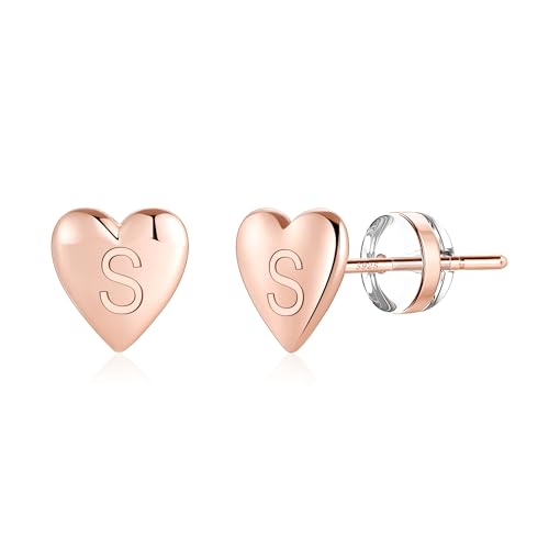 TINGN Ohrringe Silber 925 - Kleine Herz Ohrringe Gold Medizinische Ohrstecker Buchstaben S Ohrringe Mädchen Silber Ohrschmuck Mädchen Kinder Ohrringe Damen Schmuck Geburtstagsgeschenk für Mädchen TINGN Ohrringe Silber 925 - Kleine Herz Ohrringe Gold Medizinische Ohrstecker Buchstaben S Ohrringe Mädchen Silber Ohrschmuck Mädchen Kinder Ohrringe Damen Schmuck Geburtstagsgeschenk für Mädchen von TINGN