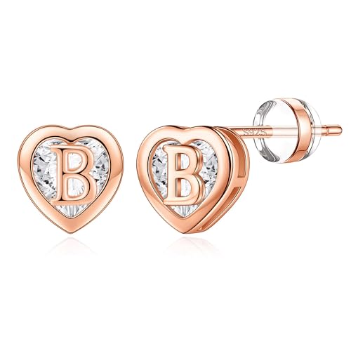 TINGN Ohrstecker Ohrringe Mädchen - Buchstaben Rosegold Damenohrringe Teenager Geschenke Herz Ohrringe für Mädchen Stecker TINGN Ohrstecker Ohrringe Mädchen - Buchstaben Rosegold Damenohrringe Teenager Geschenke Herz Ohrringe für Mädchen Stecker von TINGN