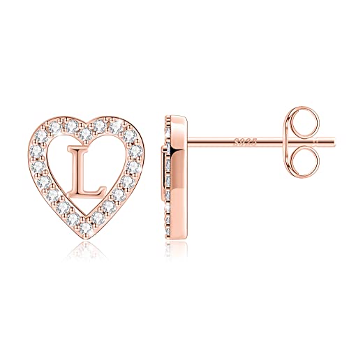 TINGN Ohrstecker Ohrringe Rosegold - Ohrringe Kinder Ohrstecker Buchstaben L Ohrringes Rosegold Teenager Mädchen Geschenke für Mädchen Herz Buchstaben Ohrringes Damen Schmuck Ohrsteckers Kinder TINGN Ohrstecker Ohrringe Rosegold - Ohrringe Kinder Ohrstecker Buchstaben L Ohrringes Rosegold Teenager Mädchen Geschenke für Mädchen Herz Buchstaben Ohrringes Damen Schmuck Ohrsteckers Kinder von TINGN