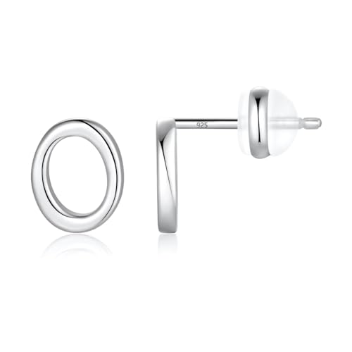TINGN Ohrstecker Ohrringe Silber 925 Mädchen Damen, Initial O Kleine Ohrstecker Silber Ohrschmuck für Tochter Tochter Geburtstagsgeschenk für Enkelin Nichte Kinder von TINGN
