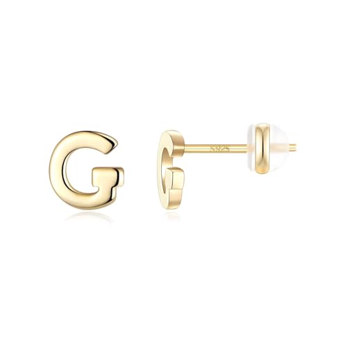 TINGN Ohrstecker Ohrringe Silber 925 Mädchen Damen, Medizinische Ohrstecker Gold Buchstaben G Modeschmuck für Enkelin Nichte Tochter Schwester Kleine Geschenke für Frauen Herren TINGN Ohrstecker Ohrringe Silber 925 Mädchen Damen, Medizinische Ohrstecker Gold Buchstaben G Modeschmuck für Enkelin Nichte Tochter Schwester Kleine Geschenke für Frauen Herren von TINGN