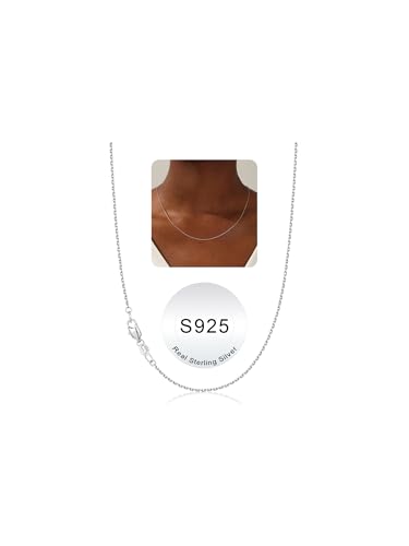 TINGN Kette Silber 925 Damen - Silberkette Damen 925 Ohne Anhänger Sterling Silber Halskette Kette für Frauen Mädchen Wasserfest Halskette Schmuck Geschenke für Frauen Freundin Mädchen von TINGN
