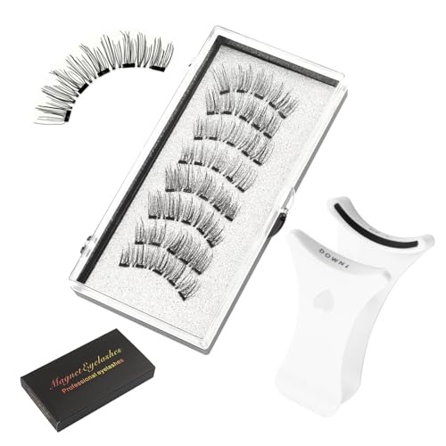 Magnetische Wimpern Mit Zange – 4 Paar Natürlich Wiederverwendbare Fake Lashes Set, Magnet Wimpern Clip Applikator Für Damen Makeup von TINGTING