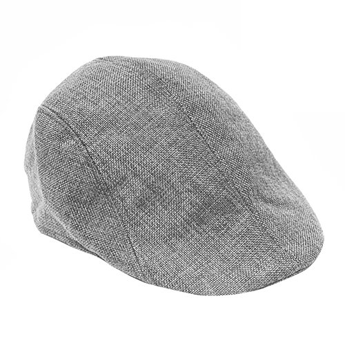 TININNA Unisex Flatcap Schiebermütze Schildmütze Gatsbycap Golfermütze Schirmmütze für Damen Herren Grau EINWEG Verpackung von TININNA