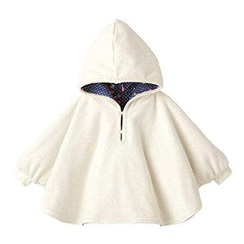 Tininna Cape, Poncho mit Kapuze, Plüsch, Kleidung, Mantel, für Babys Bleu+Rouge 95 0-24mois von TININNA