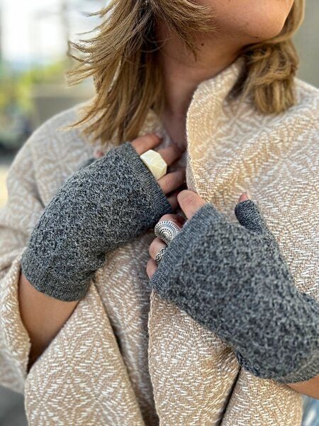 TINKU -Celebrating Bolivian Heritage 100% Alpaka Fingerlose Handschuhe (MAKI) Handgestrickt aus Bolivien von TINKU -Celebrating Bolivian Heritage