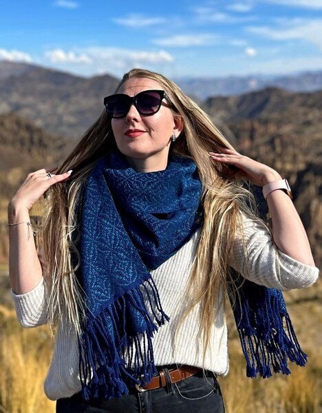 TINKU -Celebrating Bolivian Heritage 100% Alpaka XL - Schal (WARA) aus Bolivien (Handgewebt) von TINKU -Celebrating Bolivian Heritage