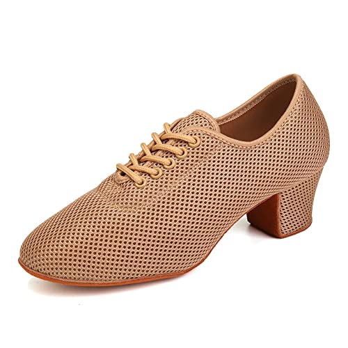TINRYMX Damen Latein Tanzschuhe schnüren Salsa Ballsaal,EU 37 von TINRYMX