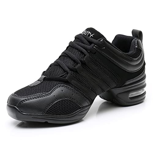 TINRYMX Tanzsneaker Damen für Sport atmungsaktiv Schnürschuhe Walking Jazz Hipr Hop Trainings Schuh Sneaker,34 EU von TINRYMX