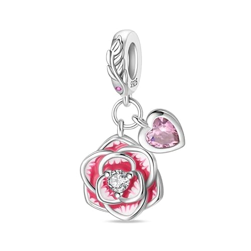 TINSLO Charm Anhänger Damen 925 Sterling Silber für Armband Charms Beads passend für Pandora Armband und Halskette, Kompatibel mit Europäischen Armbänder für Frauen Mädchen von TINSLO