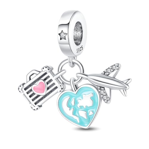 TINSLO Charm Anhänger Damen 925 Sterling Silber für Armband Charms Beads passend für Pandora Armband und Halskette, Kompatibel mit Europäischen Armbänder für Frauen Mädchen von TINSLO