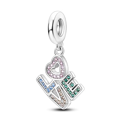 TINSLO Charm Anhänger Damen 925 Sterling Silber für Armband Charms Beads passend für Pandora Armband und Halskette, Kompatibel mit Europäischen Armbänder für Frauen Mädchen von TINSLO