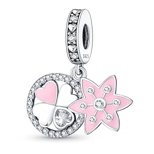 TINSLO Charm Anhänger Damen 925 Sterling Silber für Armband Charms Beads passend für Pandora Armband und Halskette, Kompatibel mit Europäischen Armbänder für Frauen Mädchen von TINSLO