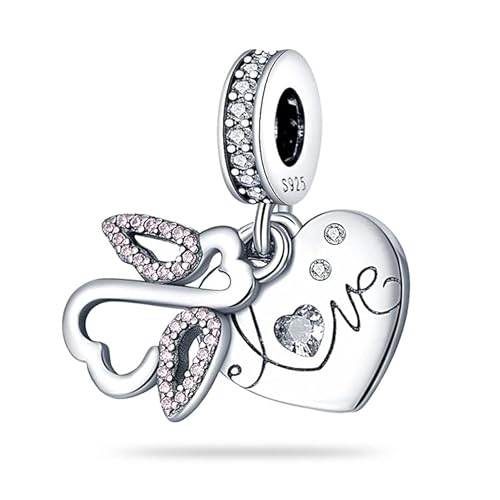 TINSLO Charm Anhänger Damen 925 Sterling Silber für Armband Charms Beads passend für Pandora Armband und Halskette, Kompatibel mit Europäischen Armbänder für Frauen Mädchen von TINSLO