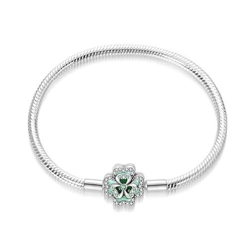 Damen Armband 925 Sterling Silber, Armbänder mit Herz Verschluss Moments Schlangen Gliederarmband Armkette Valentinstag Muttertag Geburtstags Weihnachten Geschenk für Frauen Freundin Mama von TINSLO