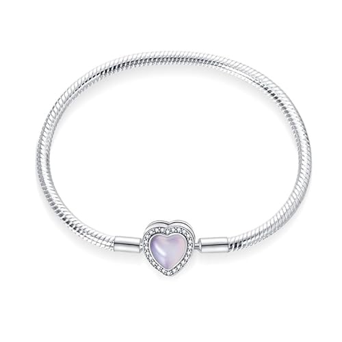 TINSLO Damen Armband 925 Sterling Silber, Armbänder mit Herz Verschluss Moments Schlangen Gliederarmband Armkette Valentinstag Muttertag Geburtstags Weihnachten Geschenk für Frauen Freundin Mama TINSLO Damen Armband 925 Sterling Silber, Armbänder mit Herz Verschluss Moments Schlangen Gliederarmband Armkette Valentinstag Muttertag Geburtstags Weihnachten Geschenk für Frauen Freundin Mama von TINSLO