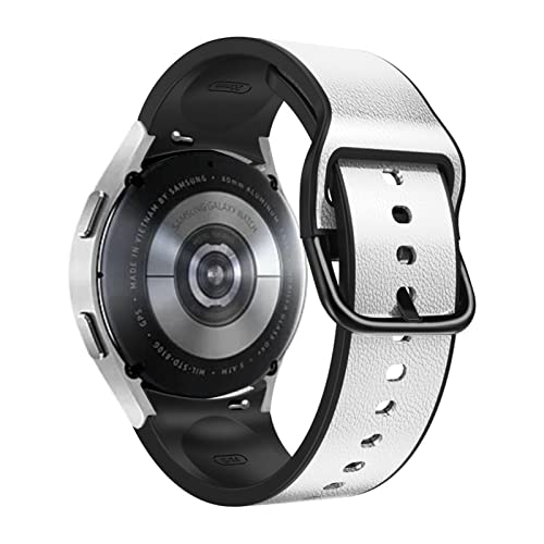 TINTAG 20 mm Silikon + Leder Smart-Armband für Samsung Galaxy Watch 4 Classic 46 42 mm/Watch4 44 mm 40 mm Band, keine Lücken, Galaxy watch4 40mm, Achat von TINTAG