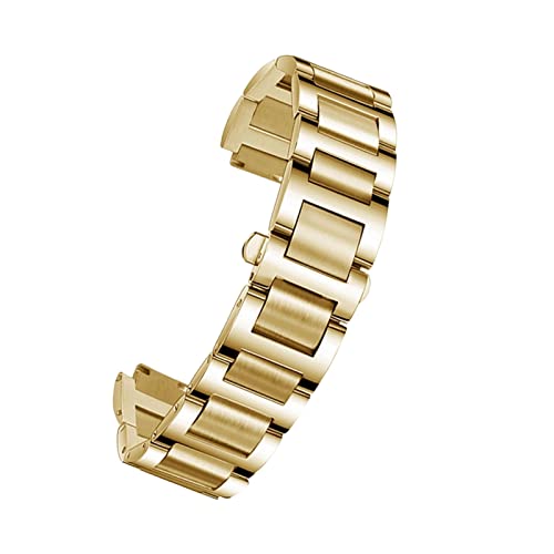 TINTAG Edelstahl-Armband für Cartier Ballon Bleu Serie, 20 x 12 mm, 18 x 11 mm, 14 x 8 mm, W6920046, für Damen und Herren, gold, 16-8mm von TINTAG