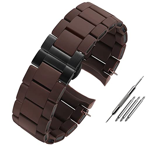 TINTAG Silikon-Gummi-Uhrenarmband für AR5890, AR5889, AR5858, AR5920, AR5868, AR8023, Herren, 23 mm, Damen, 20 mm, Stahl in Gummi, 23 mm, Achat von TINTAG