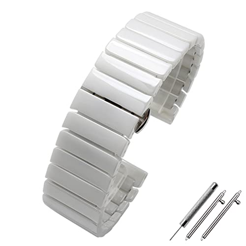 TINTAG Smartwatch-Armband, 20 mm, 22 mm, Keramik-Armband für Samsung Gear S2, S3, S4, Ersatzband für Huawei Watch 2 Pro GT2 Magic Bands, 20 mm, Achat von TINTAG