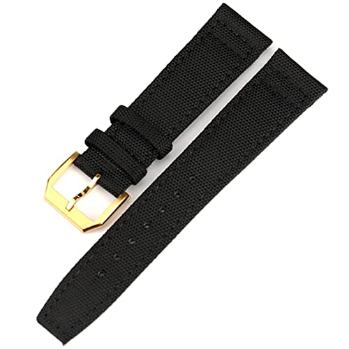 TINTAG Uhrenarmband für IWC Pilotuhren Portugieser Herren Versicherungsverschluss Uhrenzubehör Nylon Leder Uhrenarmband Kette, 20 mm, Achat von TINTAG