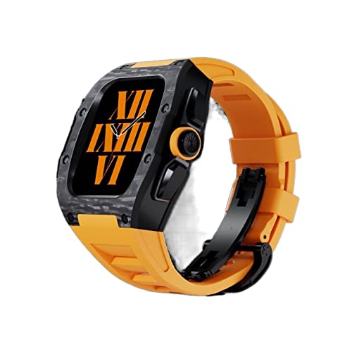 TINTAG Uhrengehäuse aus Karbonfaser, für Apple Watch Band 45 mm, Serie 8, 7, für iWatch Serie 6, 5, 4, SE, 44 mm, Luxus-Modifikationsset, 44mm, Achat von TINTAG