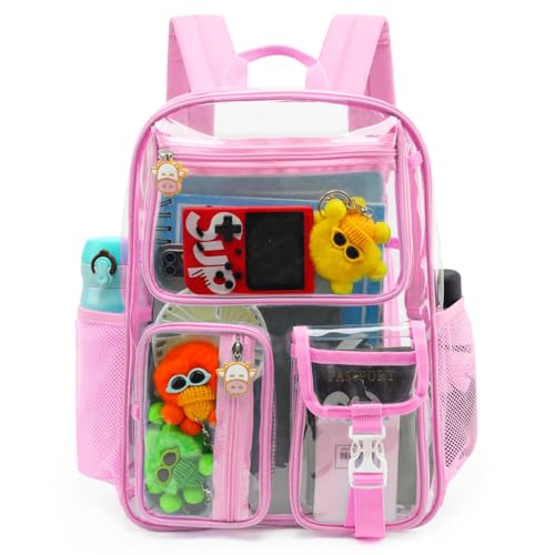TINYAT Durchsichtig Transparenter Rucksack Damen superweiche PVC lässiger Klarer Rucksack Lernrucksäcke TINYAT Durchsichtig Transparenter Rucksack Damen superweiche PVC lässiger Klarer Rucksack Lernrucksäcke von TINYAT