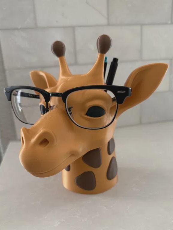 Giraffe Brillen- & Stiftehalter - Lustiger 3D-Druck Organizer Für Den Schreibtisch | Giraffen Halterung Mr von TINart3D